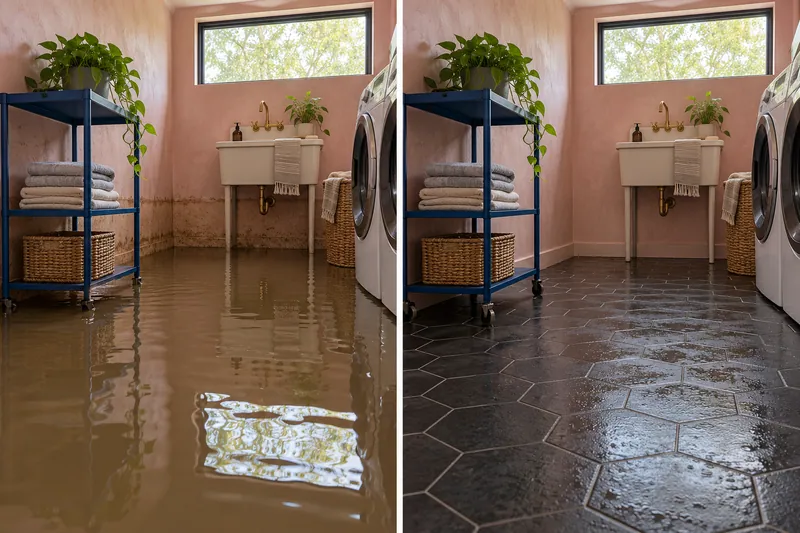 Water Extraction Near City Park before and after accessible water removal
